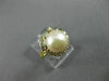 ESTATE WIDE .31CT ROUND BAGUETTE DIAMOND 14K YELLOW GOLD 3D SOUTH SEA PEARL RING