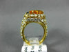 ESTATE LARGE 5.50CT DIAMOND AAA BLUE & YELLOW SAPPHIRE 18K YELLOW GOLD 3D RING