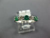 .68CT DIAMOND & AAA EMERALD 14K WHITE GOLD SHARED PRONG 5 STONE ANNIVERSARY RING