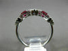 ESTATE 1.03CT DIAMOND & AAA RUBY 14KT WHITE GOLD 5 STONE ETOILE ANNIVERSARY RING
