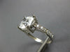 ESTATE WIDE 3.0CT AAA CZ 14K WHITE GOLD 3D CLASSIC CUSHION & ROUND RING #26881