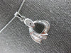 ESTATE .25CT DIAMOND 18KT WHITE GOLD 3D BAGUETTE TRIANGULAR FUN FLOATING PENDANT