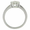 ESTATE .56CT DIAMOND 18KT WHITE GOLD 3D CLUSTER SOLITAIRE FLOWER FRIENDSHIP RING