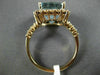 ESTATE LARGE 4.05CT DIAMOND & AAA AQUAMARINE 14K ROSE GOLD 3D ENGAGEMENT RING
