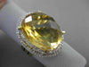 ESTATE LARGE 1.63CT DIAMOND & AAA YELLOW TOPAZ 18K YELLOW GOLD FUN RING STUNNING