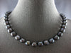 LARGE & LONG AAA TAHITIAN PEARL 14KT WHITE GOLD 3D CLASSIC LOVE NECKLACE #27954