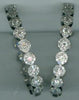 1.80CT DIAMOND 14K WHITE GOLD 3D CLASSIC MULTI FLOWER LOVE HOOP HANGING EARRINGS