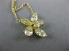 GIA 1.57CT WHITE & FANCY YELLOW DIAMOND 18KT YELLOW GOLD CLASSIC FLOWER NECKLACE
