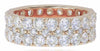 WIDE 6.82CT DIAMOND 14KT ROSE GOLD 3 ROW PAVE ETERNITY WEDDING ANNIVERSARY RING