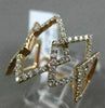 ESTATE MASSIVE .95CT DIAMOND 18KT ROSE GOLD 3D DIAMOND SHAPE SEMI ETERNITY RING