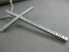 ESTATE LARGE .80CT DIAMOND 18KT WHITE GOLD 3D CLASSIC CROSS FLOATING PENDANT