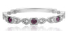 .10CT DIAMOND & AAA PINK SAPPHIRE 14K WHITE GOLD 3D INFINITY ETERNITY LOVE RING