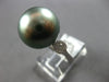 LARGE .12CT DIAMOND & AAA TAHITIAN PEARL 18KT WHITE GOLD 3D ROUND HALO LOVE RING