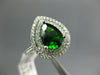 LARGE 2.15CT DIAMOND & AAA RUSSALITE 14KT WHITE GOLD PEAR SHAPE ENGAGEMENT RING