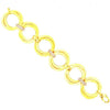 ESTATE LARGE 1.27CT DIAMOND 18KT YELLOW GOLD 3D MULTI CIRCULAR FUN BRACELET