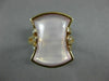 ESTATE LARGE 13.18CT DIAMOND & AAA PINK QUARTZ 18KT ROSE GOLD 3D 3 ROW FUN RING