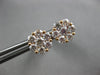 ESTATE LARGE 1.55CT DIAMOND 18KT ROSE GOLD ROUND FLOWER INVISIBLE STUD EARRINGS