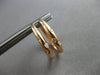ESTATE .18CT DIAMOND 14KT ROSE GOLD 3D CLASSIC ETOILE OVAL HOOP HANGING EARRINGS