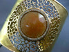 EXTRA LARGE 10.65CT DIAMOND & AAA AGATE 18KT YELLOW & ROSE GOLD BANGLE BRACELET