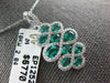 LARGE 2.12CT DIAMOND & AAA EMERALD 18KT WHITE GOLD OVAL INFINITY JOURNEY PENDANT