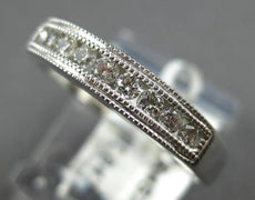 .25CT DIAMOND 14KT WHITE GOLD 3D ROUND FILIGREE CHANNEL WEDDING ANNIVERSARY RING