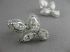 ESTATE LARGE 5.41CTW DIAMOND 14K WHITE GOLD MARQUISE PEAR HALO EARRINGS VVS 2409