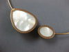 LARGE 1.10CT DIAMOND & AAA MOTHER OF PEARL 14KT ROSE GOLD HALO CHOKER NECKLACE