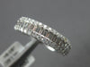 ESTATE .82CT DIAMOND 14KT WHITE GOLD ROUND & BAGUETTE WEDDING ANNIVERSARY RING