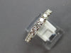LARGE 1.16CT DIAMOND 14K WHITE GOLD ROUND SHARED PRONG SEMI ETERNITY LUCIDA RING