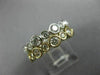WIDE 2.16CT DIAMOND 14KT WHITE & YELLOW GOLD BEZEL DOUBLE STACKABLE WEDDING RING