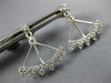 ESTATE .94CT DIAMOND 18KT WHITE GOLD CLASSIC CROWN JACKET HANGING EARRING SET