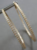 EXTRA LARGE 2.39CT DIAMOND 18KT ROSE GOLD ROUND INSIDE OUT HOOP HANGING EARRINGS