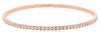 ESTATE 3.01CT DIAMOND 14KT ROSE GOLD 3D CLASSIC ROUND CUFF TENNIS BRACELET