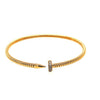 .12CT DIAMOND 18KT YELLOW GOLD 3D FLEXIBLE SNAKE NAIL FUN CUFF BANGLE BRACELET