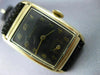 ANTIQUE WITTNAUER 14K YELLOW GOLD 3D BLACK RECTANGLE MECHANICAL MENS WATCH #815