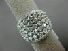ESTATE LARGE 3.0CT DIAMOND 14KT WHITE GOLD ETOILE FILIGREE CLUSTER LOVE RING