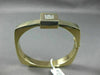 ESTATE WIDE .30CT DIAMOND 14KT YELLOW GOLD 3D SQUARE PAVE BANGLE BRACELET