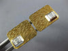 ESTATE LARGE WHITE SAPPHIRE 14K 2 TONE GOLD BAGUETTE RECTANGULAR CUFFLINKS 26959