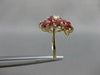 ESTATE 2.58CTW DIAMOND RUBY 14K YELLOW GOLD MARQUISE FLOWER COCKTAIL RING #19811