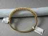 ANTIQUE WIDE 3.0CTW DIAMOND 18KT YELLOW GOLD BAGUETTE AND ROUND BANGLE