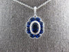 1.65CT DIAMOND & AAA SAPPHIRE 18KT WHITE GOLD FLOWER FILIGREE FLOATING PENDANT