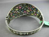 ESTATE LARGE 32.10CT DIAMOND & AAA MULTI COLOR SAPPHIRE 18KT BLACK GOLD BRACELET