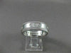 ESTATE WIDE DIAMOND 14K WHITE GOLD 3 STONE ETOILE MENS ANNIVERSARY RING #17838