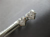 .18CT DIAMOND 14K WHITE GOLD CLUSTER HEART SHAPE FILIGREE MILGRAIN STUD EARRINGS