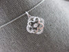 ESTATE .13CT DIAMOND 14KT WHITE GOLD DANCING FILIGREE FLORAL SQUARE FUN NECKLACE