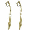 EXTRA LARGE 11.61CT FANCY YELLOW DIAMOND 18K YELLOW GOLD FLOWER HANGING EARRINGS