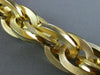 ESTATE LARGE AND LONG 18K YELLOW GOLD 3D OVAL INTERTWINING LINK BRACELET #26106