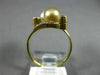 ANTIQUE WIDE 1.1CT DIAMOND AAA SOUTH SEA PEARL 18KT YELLOW GOLD ANNIVERSARY RING