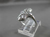 ANTIQUE WIDE & LONG .06CT DIAMOND 14KT WHITE GOLD FILIGREE ART DECO RING #19669