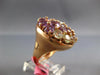EXTRA LARGE 13.36CT AAA AQUAMARINE & AAA AMETHYST 14KT ROSE GOLD CIRCULAR RING